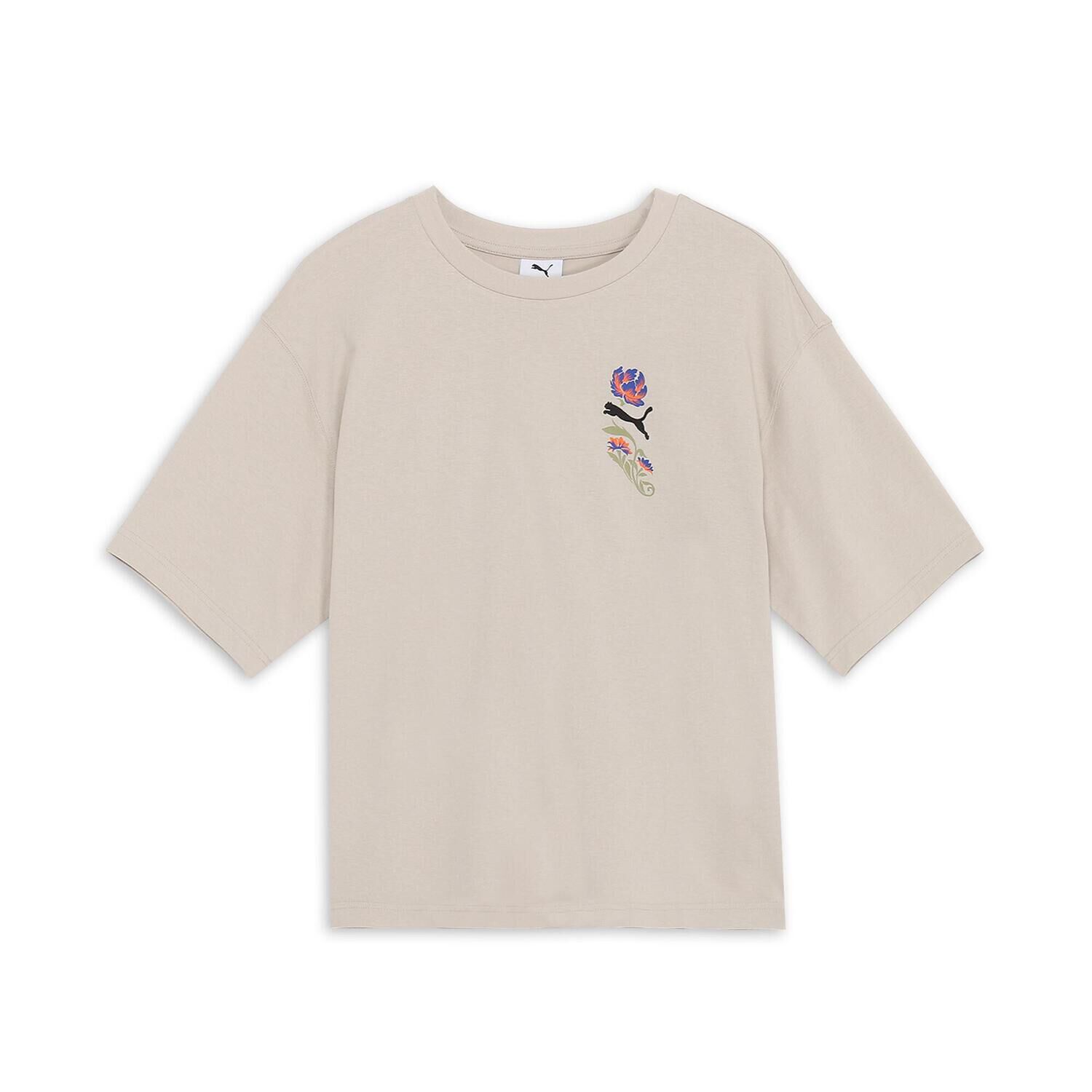 PUMA「【PUMA ｳｪｱ】M FLORALSPORT GRAPHICBOXY TEE」|Tシャツ・カットソー|ベージュ