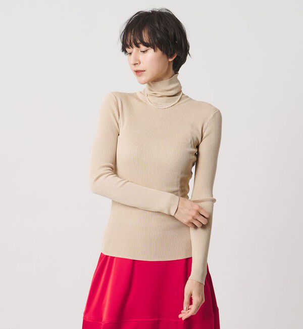UNITED ARROWS「シルクリブ タートルネック ニット」|ニット・セーター|