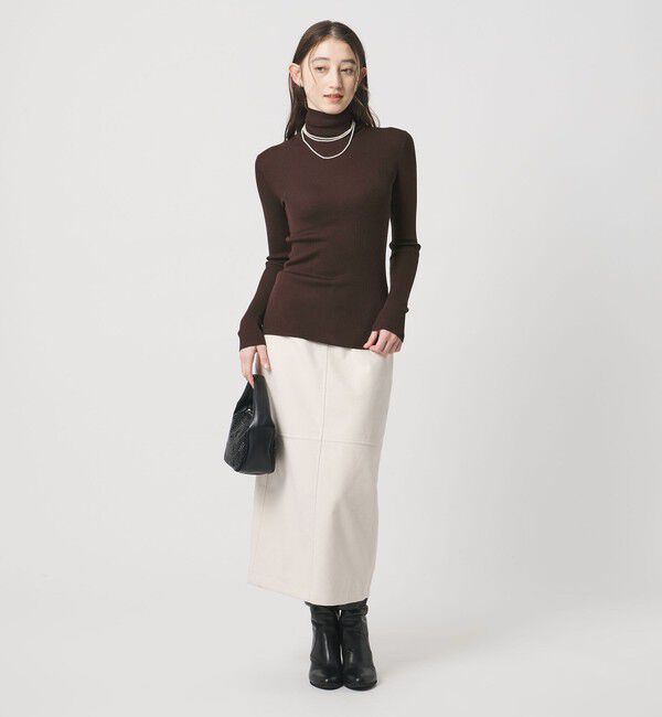 UNITED ARROWS「シルクリブ タートルネック ニット」|ニット・セーター|