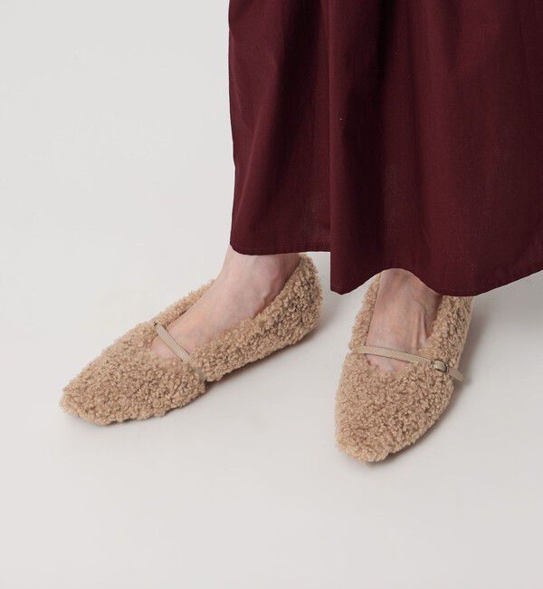 UNITED ARROWS「フェイクファー フラットパンプス」|パンプス|