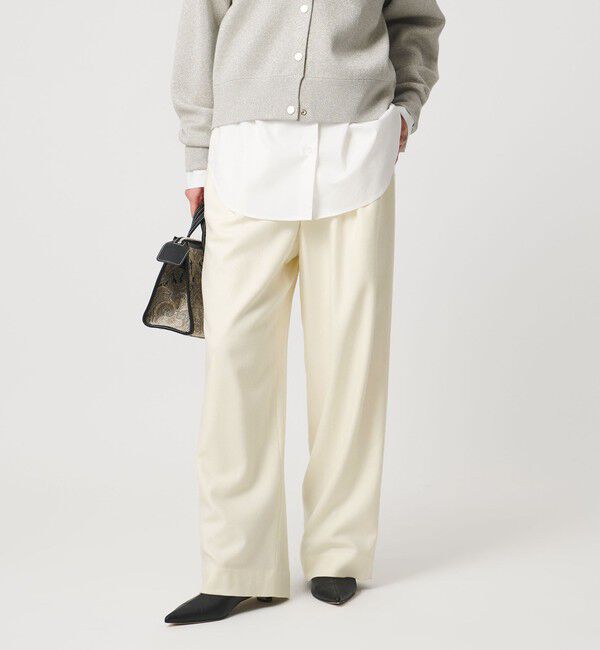 UNITED ARROWS「ウール イージー パンツ」|その他|OFF WHITE