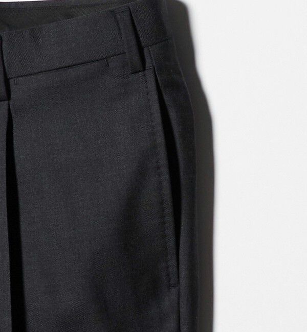 UNITED ARROWS「サージ クリース テーパード １プリーツ スラックス」|スラックス|