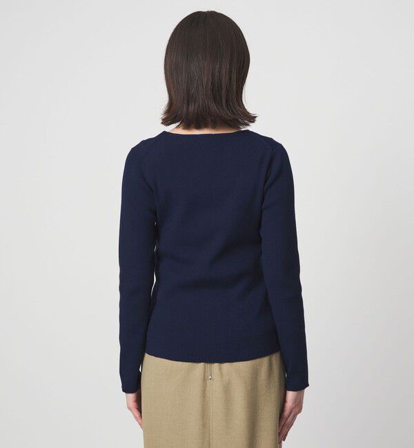 UNITED ARROWS green label relaxing「＜1_OF MINE＞リブ アシンメトリー ネック プルオーバー ニット」|ニット・セーター|