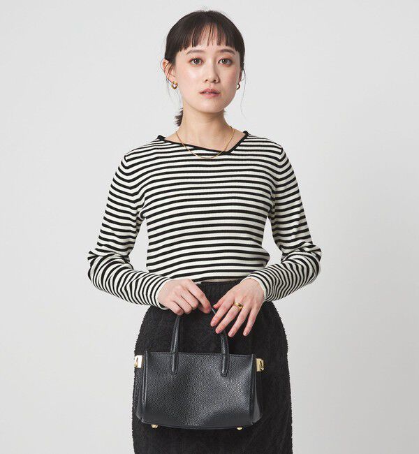 UNITED ARROWS green label relaxing「＜1_OF MINE＞リブ アシンメトリー ネック プルオーバー ニット」|ニット・セーター|