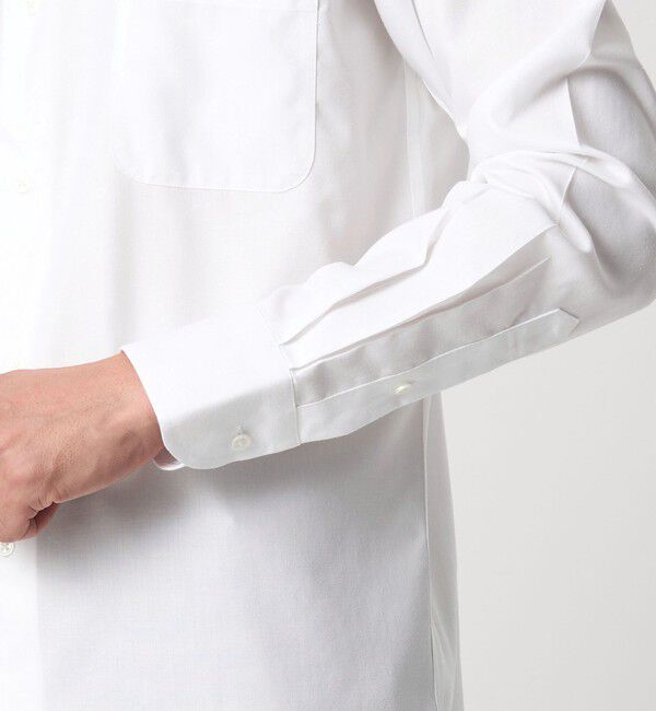 UNITED ARROWS green label relaxing「コットン ヘリンボーン ワイドカラー ドレスシャツ -形態安定-」|シャツ・ブラウス|