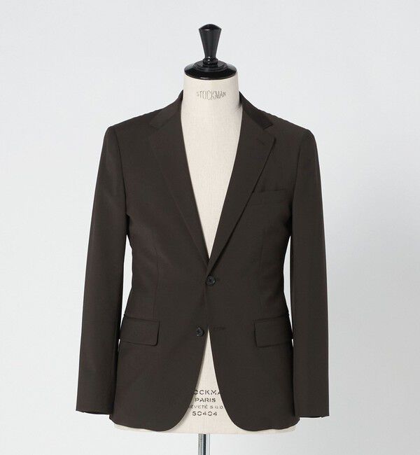 UNITED ARROWS green label relaxing「A+ TWPU トロピカル無地 2B スリム セットアップ ジャケット -ウォッシャブル・ストレッチ-」|スーツ|DK.BROWN