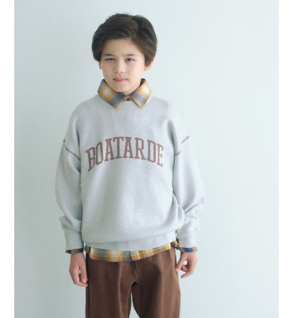 UNITED ARROWS green label relaxing「ロゴジャガード ニットプルオーバー / キッズ  100cm-160cm」|ニット・セーター|