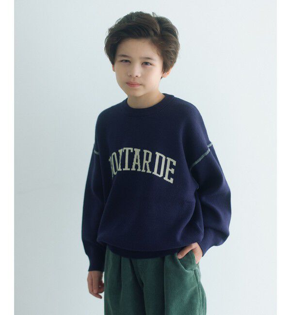 UNITED ARROWS green label relaxing「ロゴジャガード ニットプルオーバー / キッズ  100cm-160cm」|ニット・セーター|