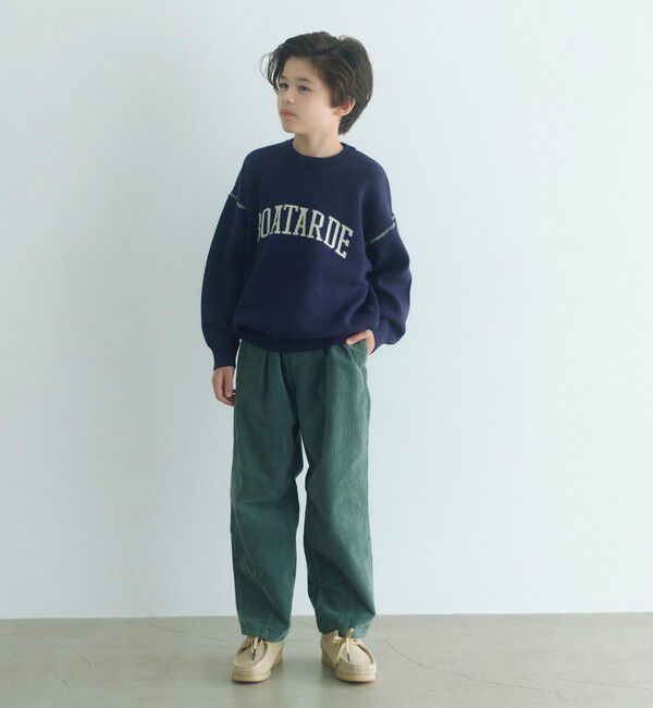 UNITED ARROWS green label relaxing「ロゴジャガード ニットプルオーバー / キッズ  100cm-160cm」|ニット・セーター|