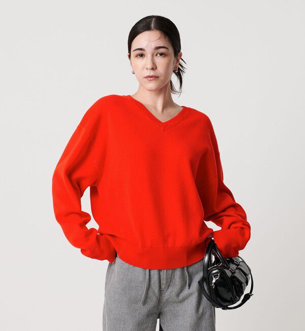BEAUTY&YOUTH UNITED ARROWS「ソフトコットン Vネック スムース ニットプルオーバー ウォッシャブル」|ニット・セーター|