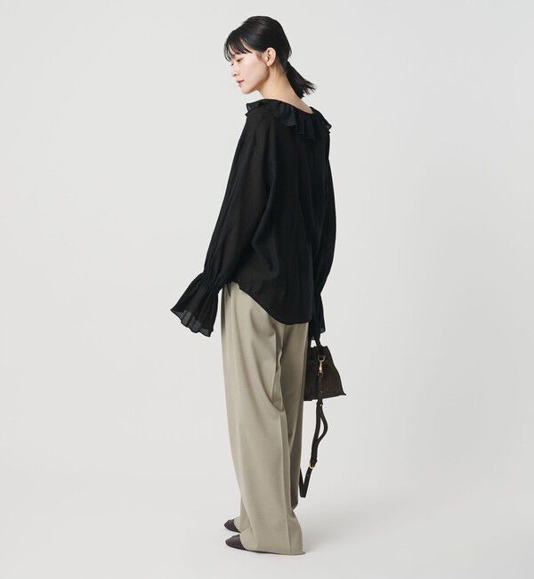 BEAUTY&YOUTH UNITED ARROWS「ラッフル スキッパーブラウス」|シャツ・ブラウス|