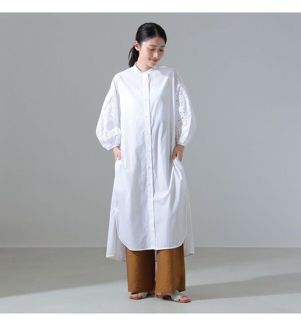 Demi-Luxe BEAMS 「【別注】TICCA / レース パフスリーブワンピース」|ワンピース|WHITE
