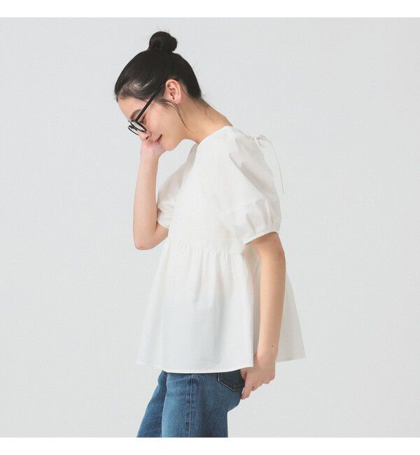 Ray BEAMS 「Ray BEAMS / ランタンスリーブ ギャザー ブラウス」|シャツ・ブラウス|