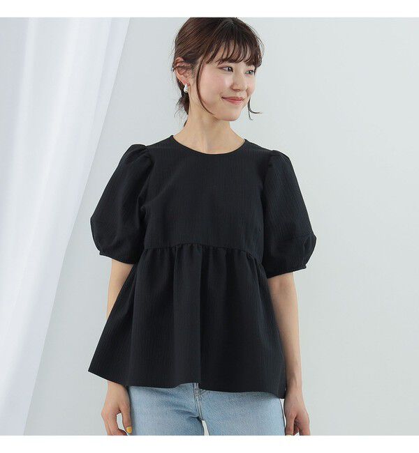 Ray BEAMS 「Ray BEAMS / ランタンスリーブ ギャザー ブラウス」|シャツ・ブラウス|