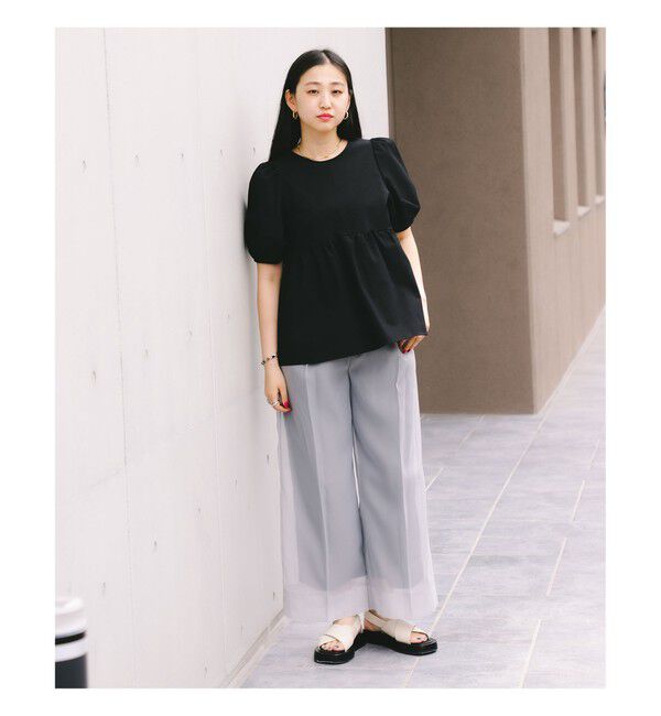 Ray BEAMS 「Ray BEAMS / ランタンスリーブ ギャザー ブラウス」|シャツ・ブラウス|