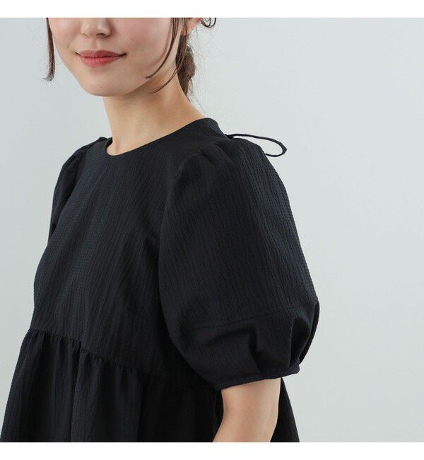 Ray BEAMS 「Ray BEAMS / ランタンスリーブ ギャザー ブラウス」|シャツ・ブラウス|