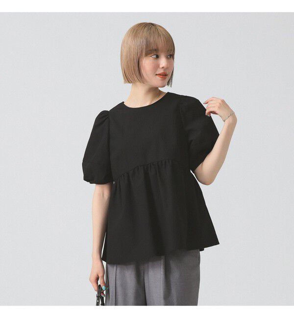 Ray BEAMS 「Ray BEAMS / ランタンスリーブ ギャザー ブラウス」|シャツ・ブラウス|