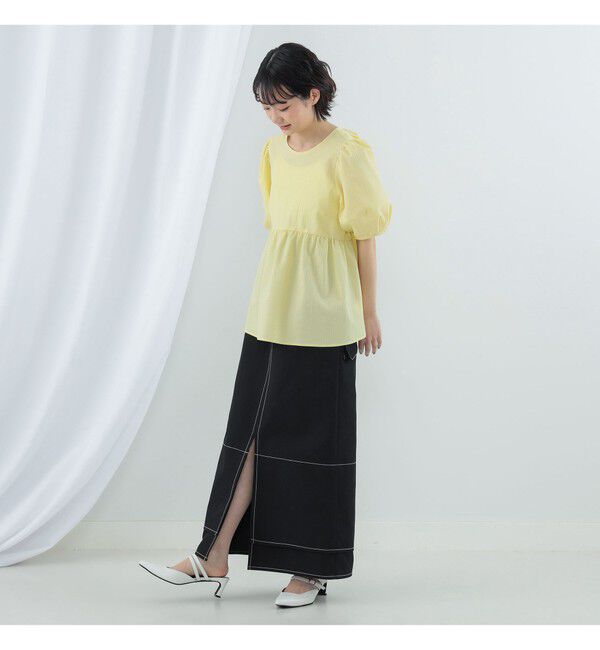 Ray BEAMS 「Ray BEAMS / ランタンスリーブ ギャザー ブラウス」|シャツ・ブラウス|