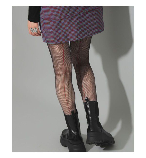 Ray BEAMS 「I Hate Monday / Back Point ストッキング」|ソックス|BLACK