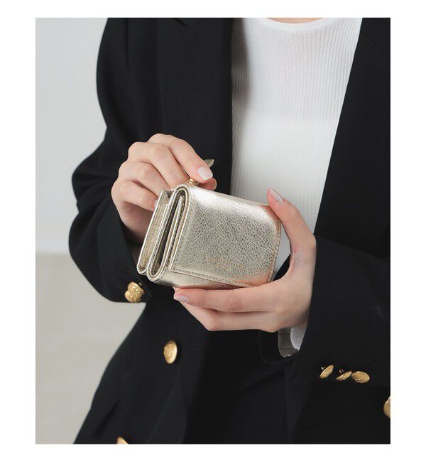 Demi-Luxe BEAMS 「GIANNI CHIARINI / メタリック コンパクトウォレット」|財布|PLATINO