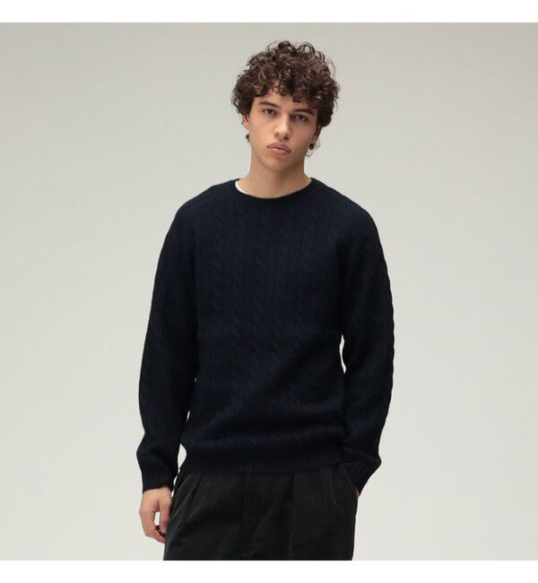 BEAMS PLUS「5ゲージ ケーブル クルーネック」|ニット・セーター|