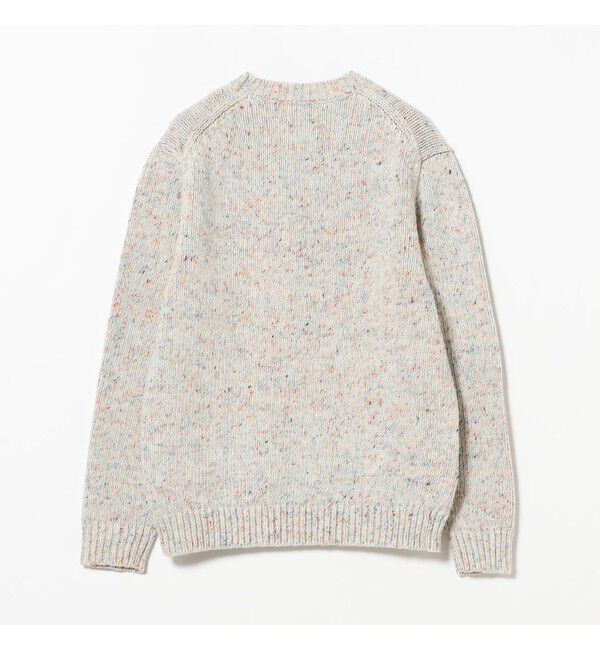 BEAMS「3ゲージ カラーネップ クルーネック ニット」|ニット・セーター|