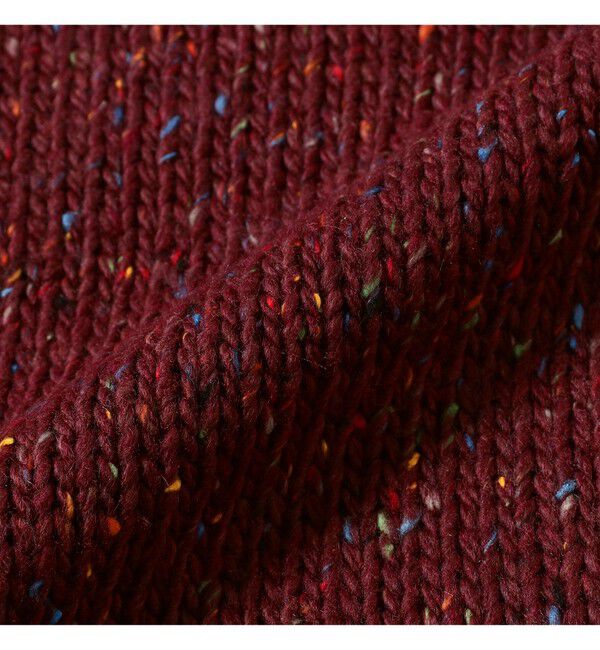 BEAMS「3ゲージ カラーネップ クルーネック ニット」|ニット・セーター|