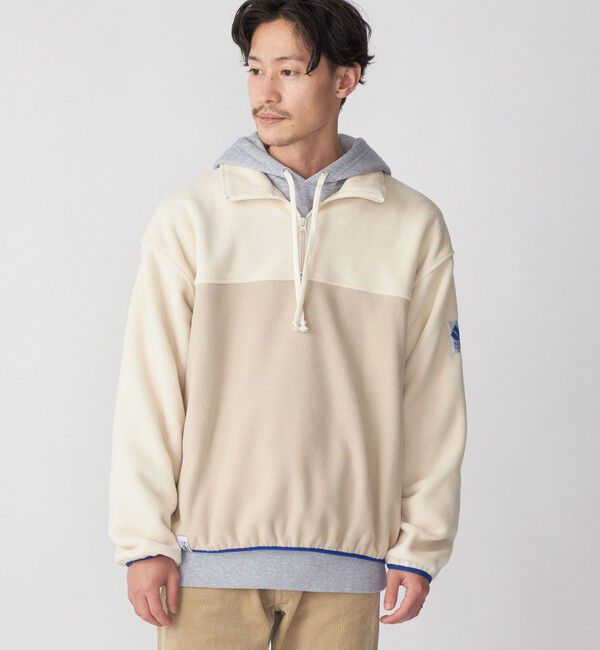 SHIPS「*【SHIPS別注】MADDEN: 2トーン ハーフジップ フリース プルオーバー」|プルオーバー|