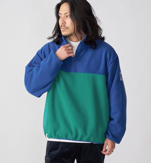 SHIPS「*【SHIPS別注】MADDEN: 2トーン ハーフジップ フリース プルオーバー」|プルオーバー|