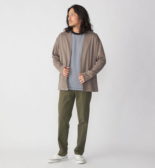 SHIPS「SHIPS: japan quality ツイル ジャージー ノーカラー カーディガン」|カーディガン|