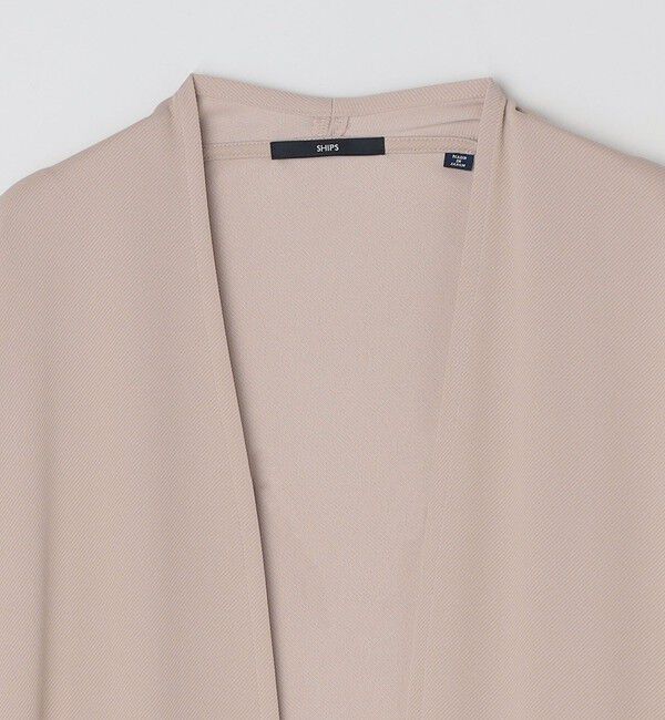 SHIPS「SHIPS: japan quality ツイル ジャージー ノーカラー カーディガン」|カーディガン|