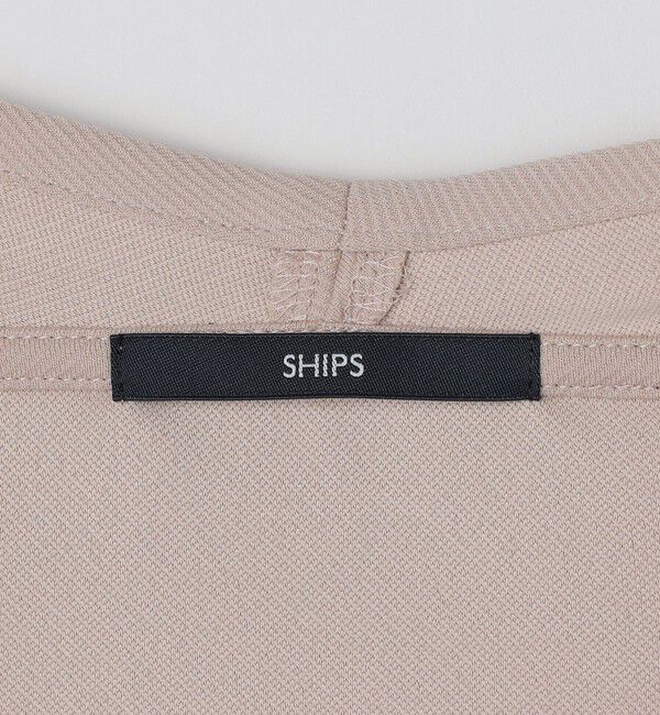 SHIPS「SHIPS: japan quality ツイル ジャージー ノーカラー カーディガン」|カーディガン|