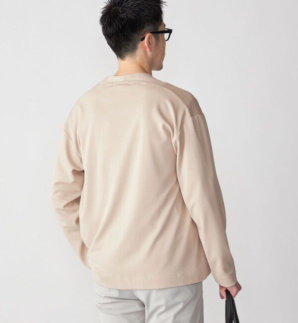 SHIPS「SHIPS: japan quality ツイル ジャージー ノーカラー カーディガン」|カーディガン|