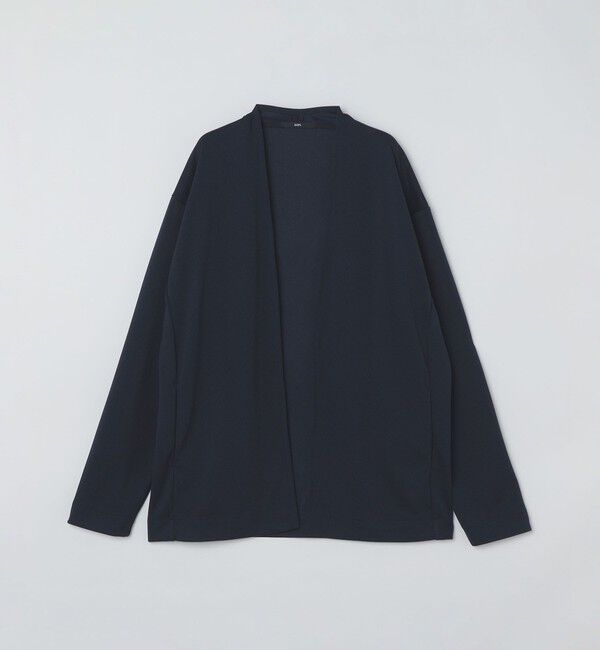 SHIPS「SHIPS: japan quality ツイル ジャージー ノーカラー カーディガン」|カーディガン|