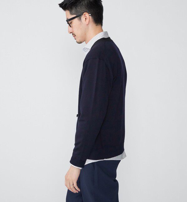 SHIPS「SHIPS:〈手洗い可能〉ICE WOOL カラーパネル Vネック ニット カーディガン」|カーディガン|