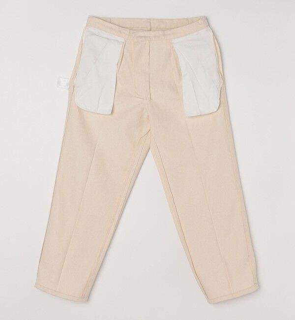 SHIPS any「SHIPS any: コットンツイル 1タック ワイド トラウザーズ 〈ナチュラル〉◇」|チノ|