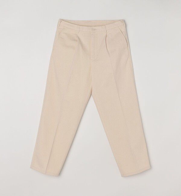 SHIPS any「SHIPS any: コットンツイル 1タック ワイド トラウザーズ 〈ナチュラル〉◇」|チノ|