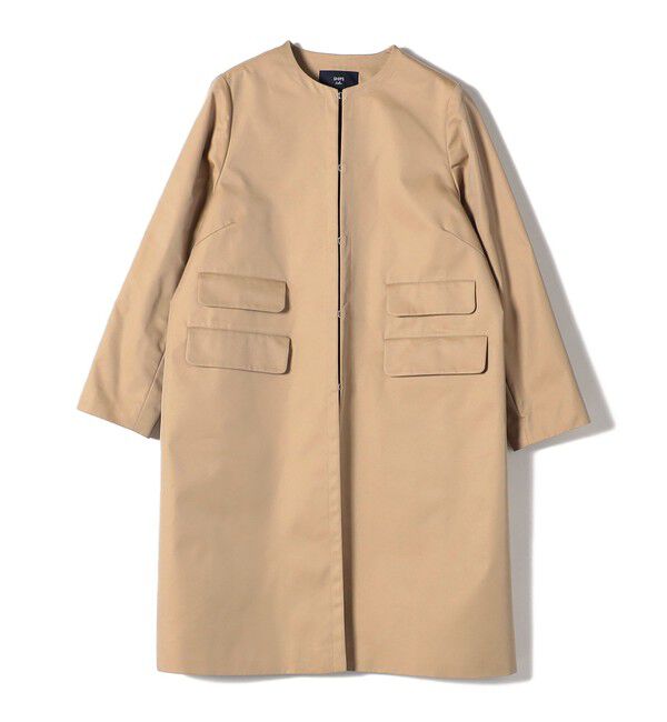 SHIPS Colors 「SHIPS Colors:ノーカラー スティッチ コート◇」|ノーカラーコート|