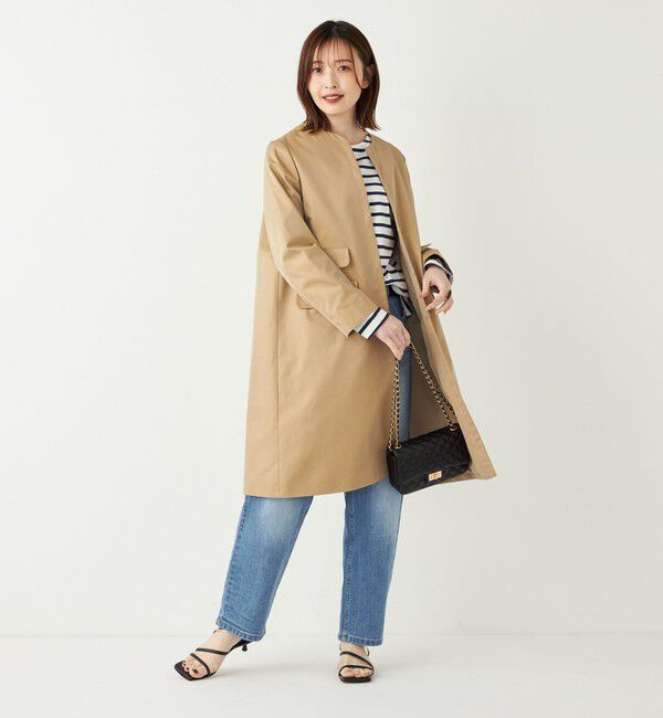 SHIPS Colors 「SHIPS Colors:ノーカラー スティッチ コート◇」|ノーカラーコート|