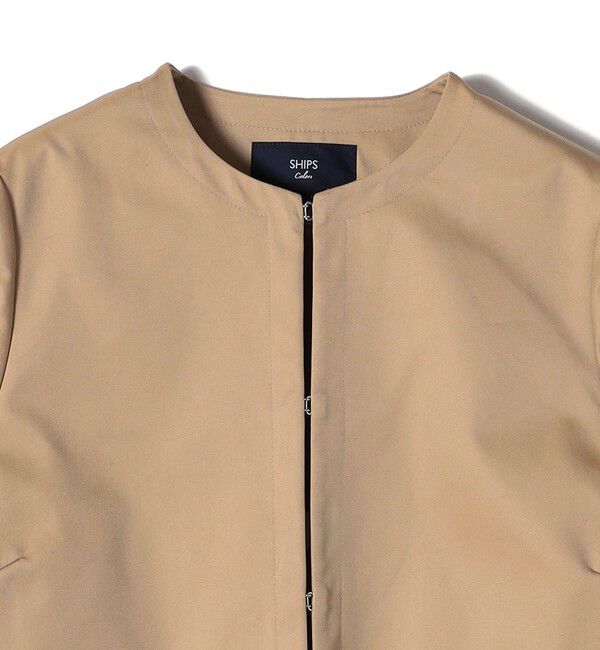 SHIPS Colors 「SHIPS Colors:ノーカラー スティッチ コート◇」|ノーカラーコート|