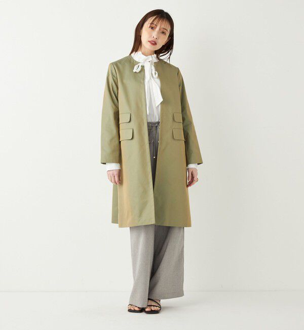 SHIPS Colors 「SHIPS Colors:ノーカラー スティッチ コート◇」|ノーカラーコート|
