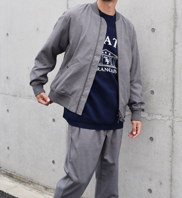 SHIPS any「SHIPS any: SOLOTEX(R) ウーリック ショート ジップ ブルゾン （セットアップ対応）◇」|ブルゾン・スタジャン|