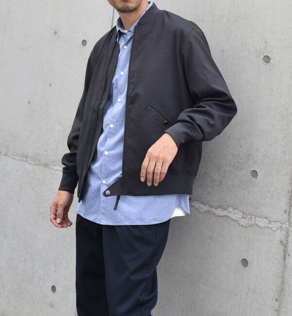 SHIPS any「SHIPS any: SOLOTEX(R) ウーリック ショート ジップ ブルゾン （セットアップ対応）◇」|ブルゾン・スタジャン|