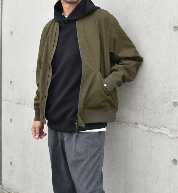 SHIPS any「SHIPS any: SOLOTEX(R) ウーリック ショート ジップ ブルゾン （セットアップ対応）◇」|ブルゾン・スタジャン|