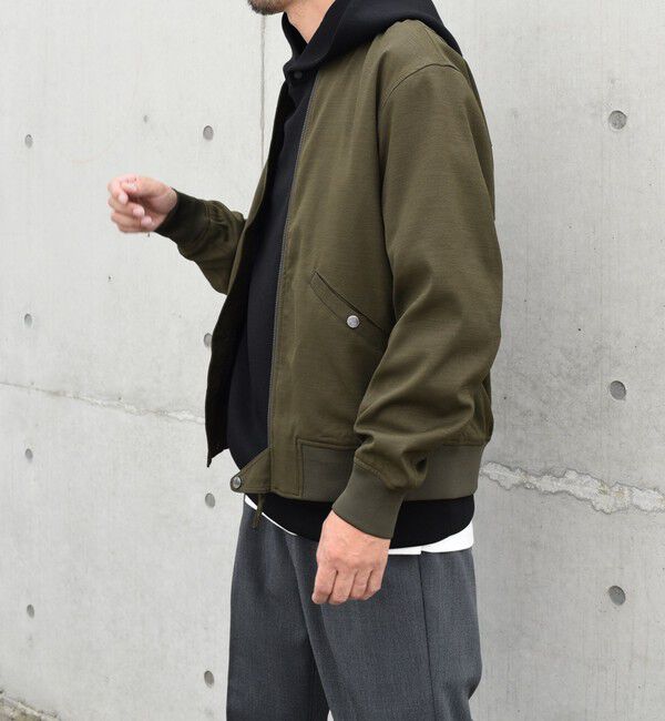 SHIPS any「SHIPS any: SOLOTEX(R) ウーリック ショート ジップ ブルゾン （セットアップ対応）◇」|ブルゾン・スタジャン|