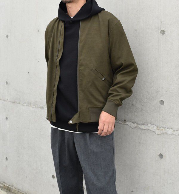 SHIPS any「SHIPS any: SOLOTEX(R) ウーリック ショート ジップ ブルゾン （セットアップ対応）◇」|ブルゾン・スタジャン|