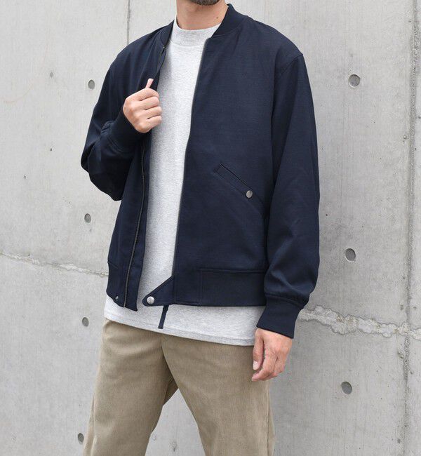 SHIPS any「SHIPS any: SOLOTEX(R) ウーリック ショート ジップ ブルゾン （セットアップ対応）◇」|ブルゾン・スタジャン|