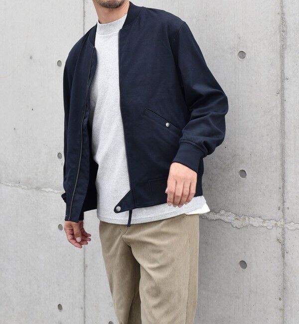 SHIPS any「SHIPS any: SOLOTEX(R) ウーリック ショート ジップ ブルゾン （セットアップ対応）◇」|ブルゾン・スタジャン|