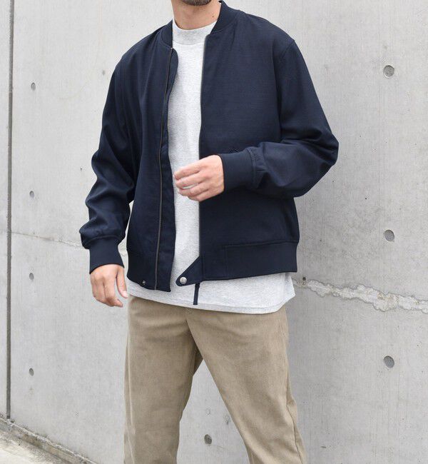 SHIPS any「SHIPS any: SOLOTEX(R) ウーリック ショート ジップ ブルゾン （セットアップ対応）◇」|ブルゾン・スタジャン|