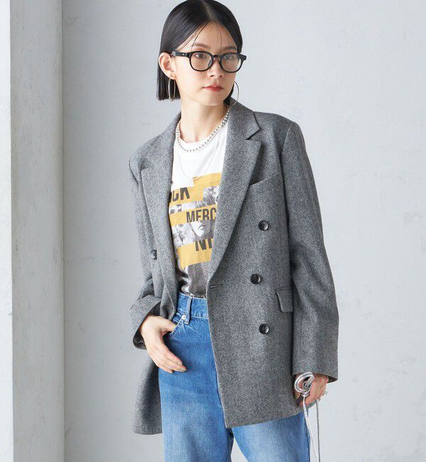 SHIPS for women「ツイード ダブル ジャケット」|テーラードジャケット|